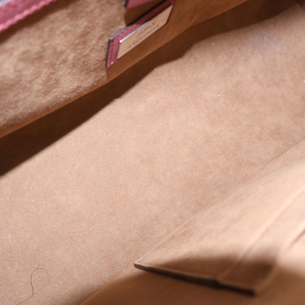 Gucci GG Blooms 2-Way Shoulder Bag Beige Pink Leather Silver