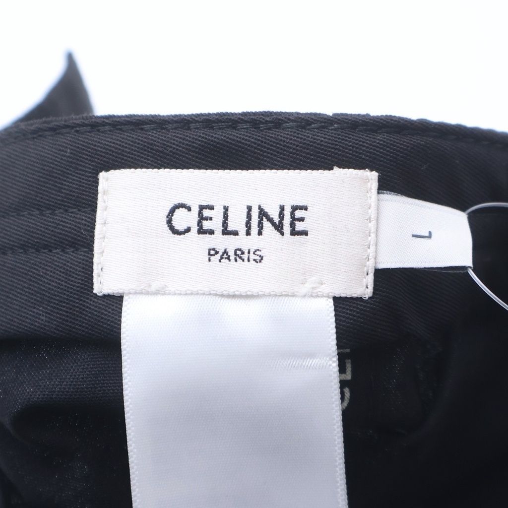 Celine Logo Embroidery Baseball Cap Black Hat