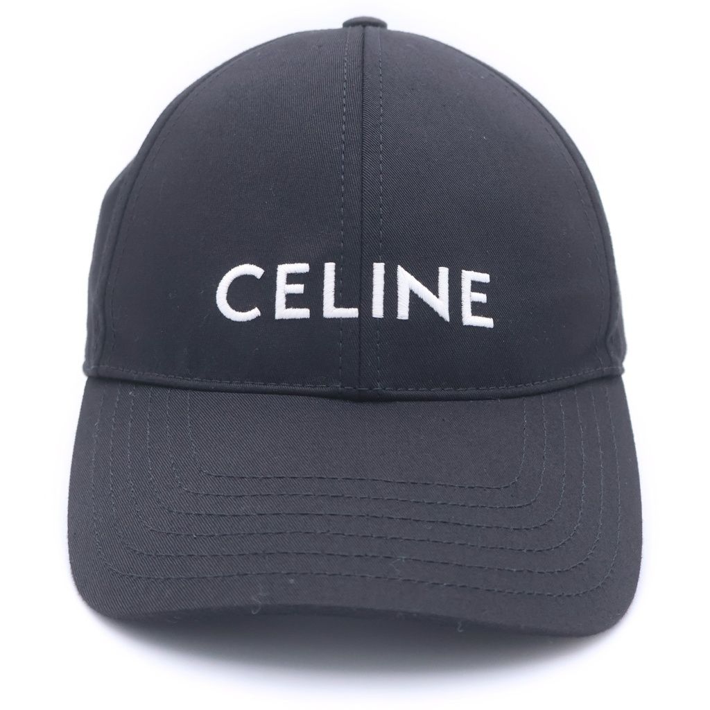 Celine Logo Embroidery Baseball Cap Black Hat