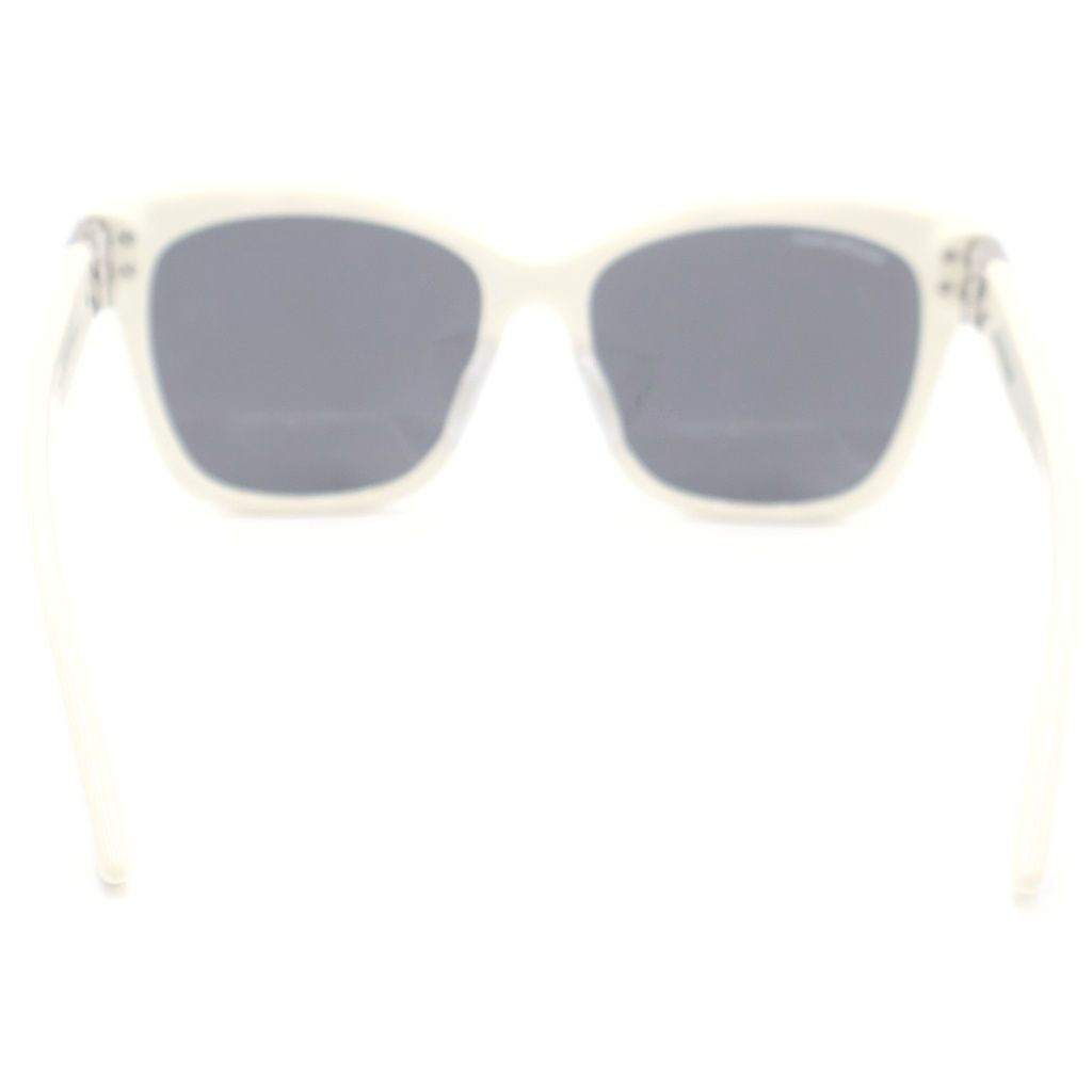 Balenciaga Dynasty Eyewear Square Frame Sunglasses White Silver