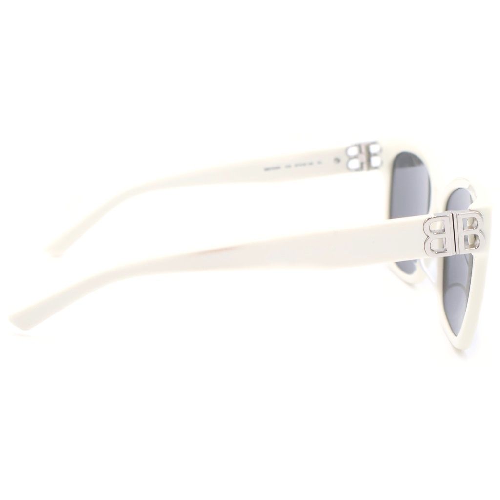 Balenciaga Dynasty Eyewear Square Frame Sunglasses White Silver