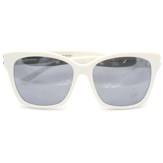 Balenciaga Dynasty Eyewear Square Frame Sunglasses White Silver