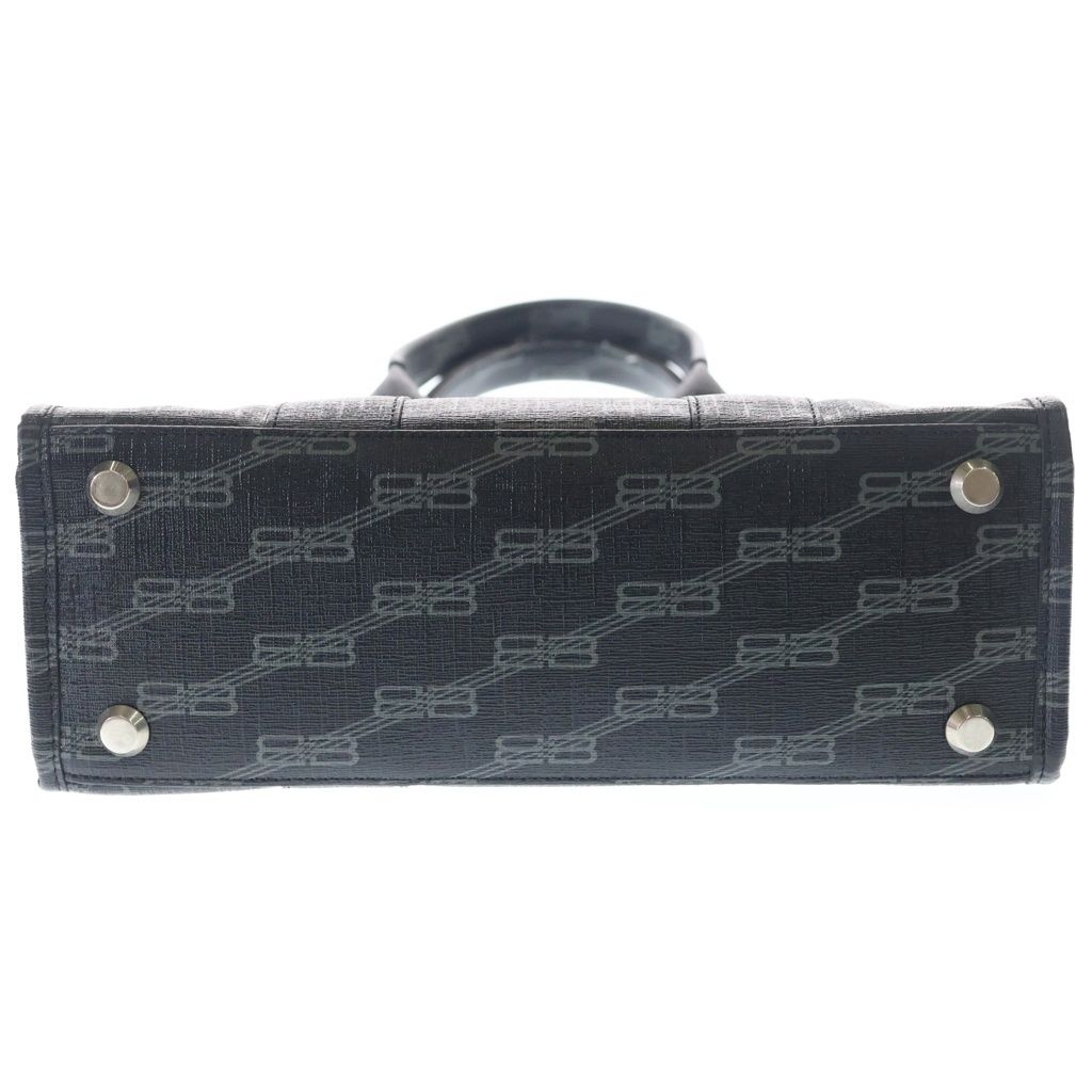 Balenciaga Small 2-Way Shoulder Bag Black Leather Silver