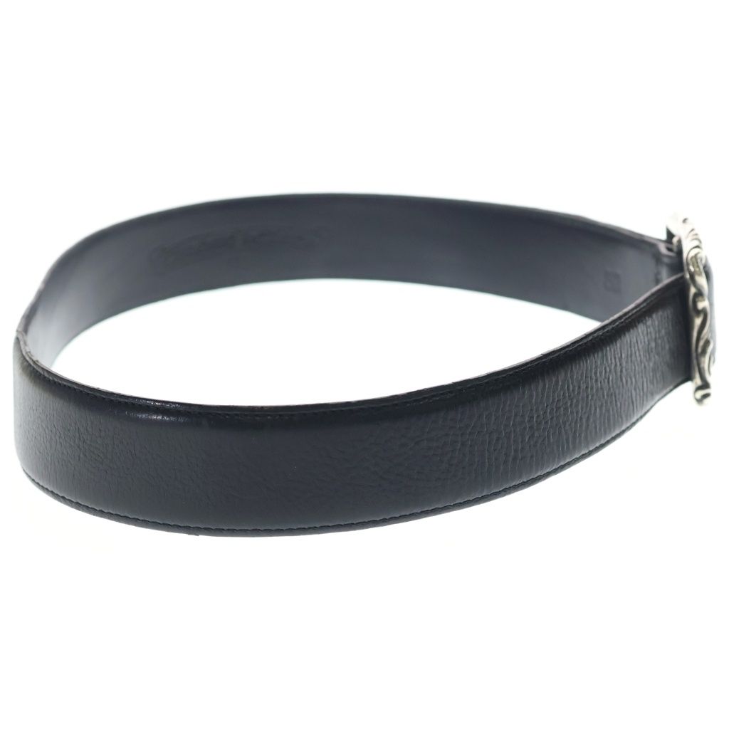 Chrome Hearts Blt Scrlrec Rectangle Scroll Leather Belt