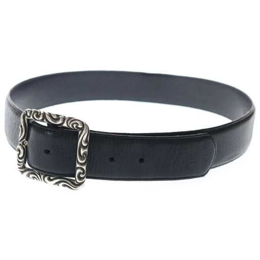 Chrome Hearts Blt Scrlrec Rectangle Scroll Leather Belt