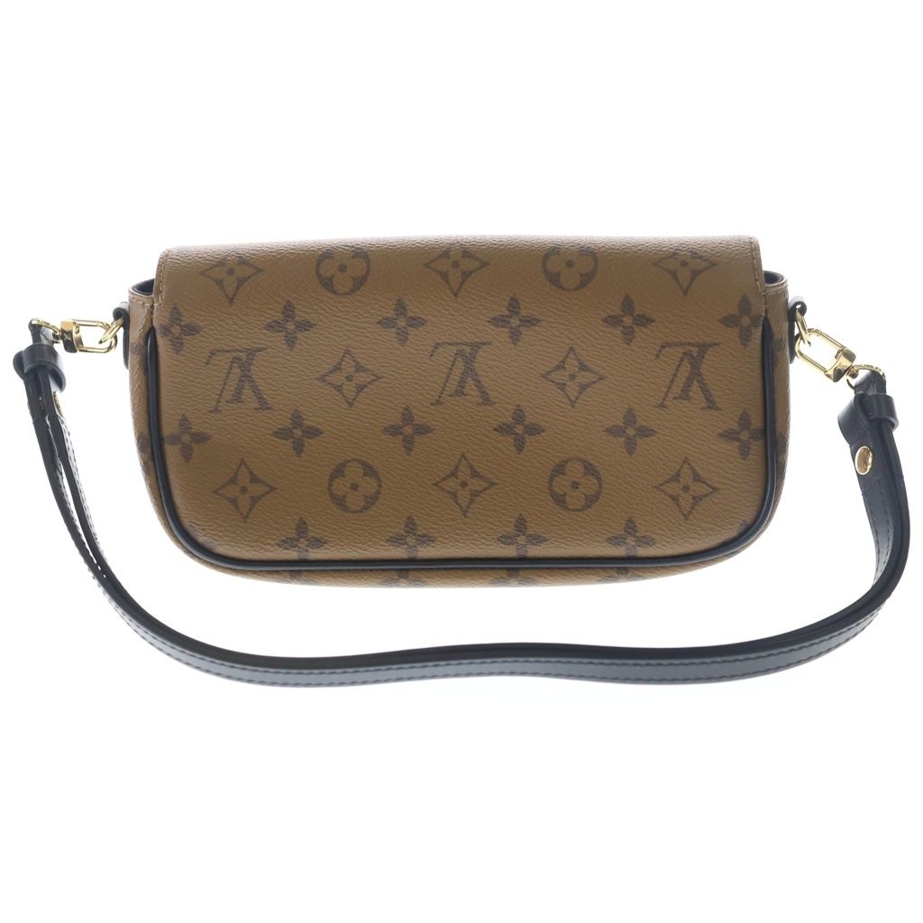 Louis Vuitton Monogram Reverse Wallet on Chain Ivy Shoulder Bag Brown Leather