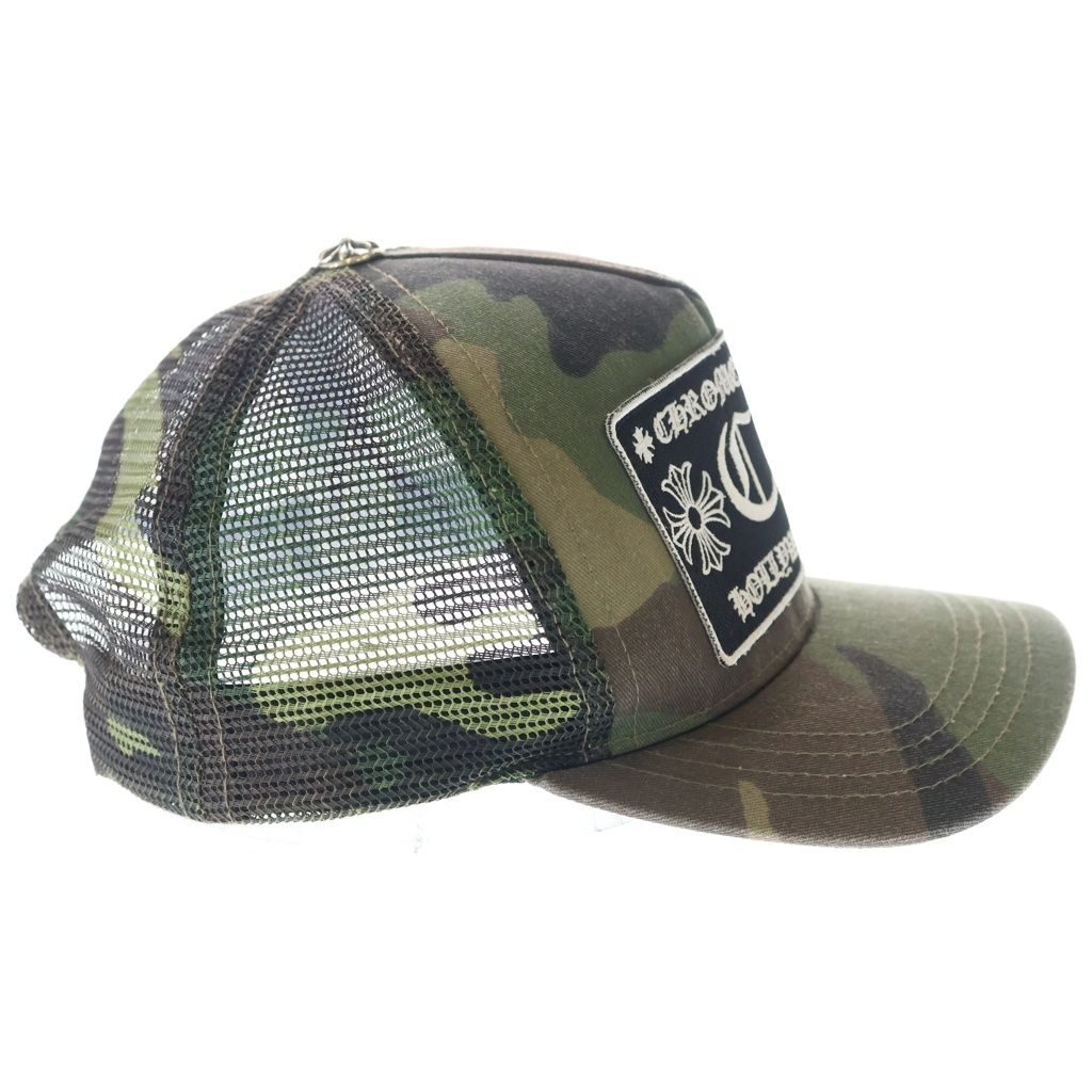 Chrome Hearts Trucker Cap CH Camouflage Mesh Hat with Patch Cross Ball
