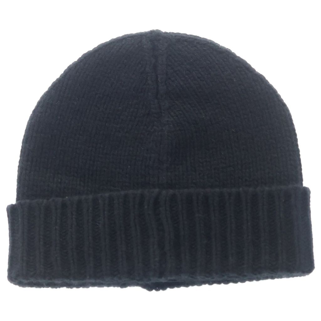 Chanel Cashmere Beanie CC Logo Knit Hat Black
