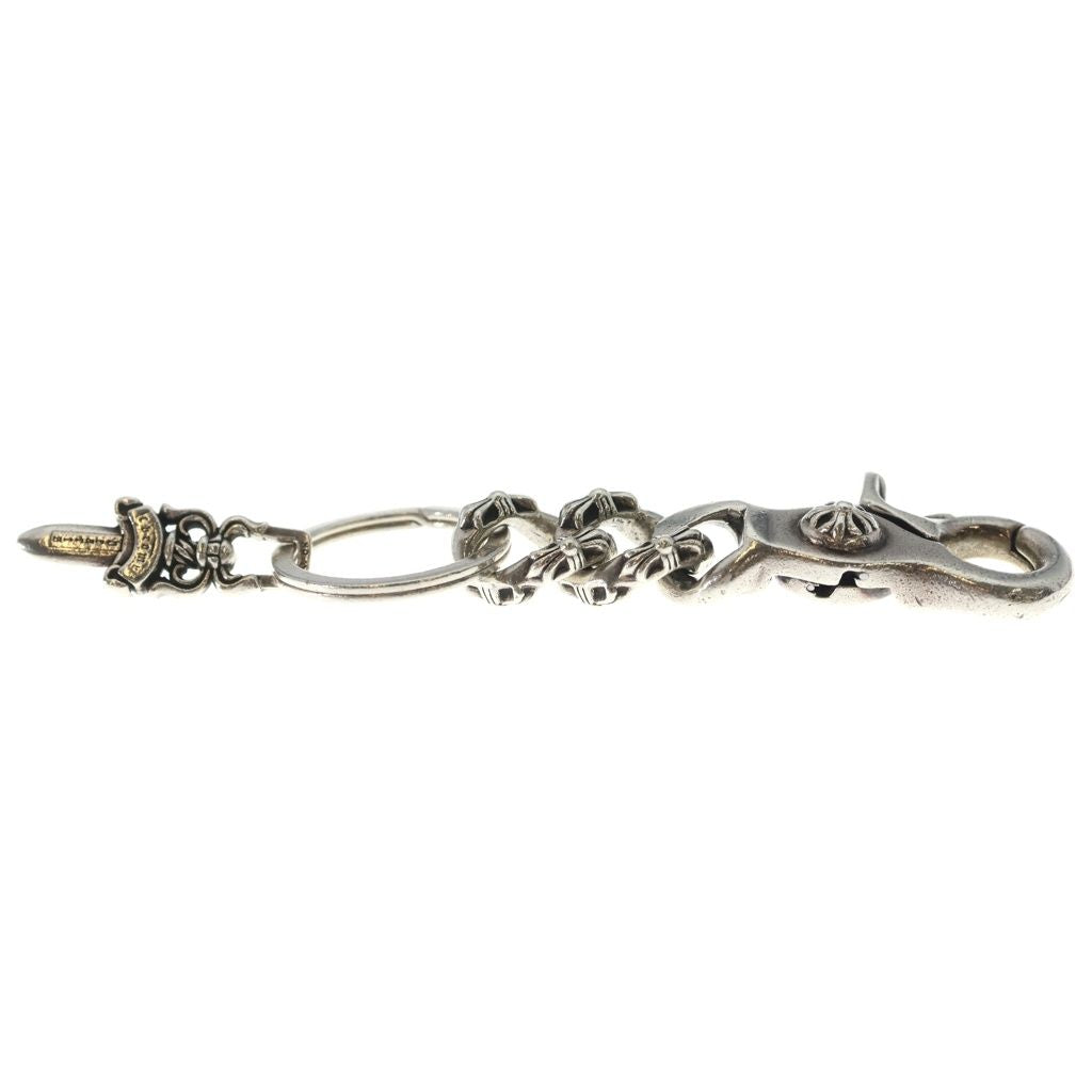 Chrome Hearts Clp Chn s Short Extra Fancy Link Key Chain Silver Key Holder