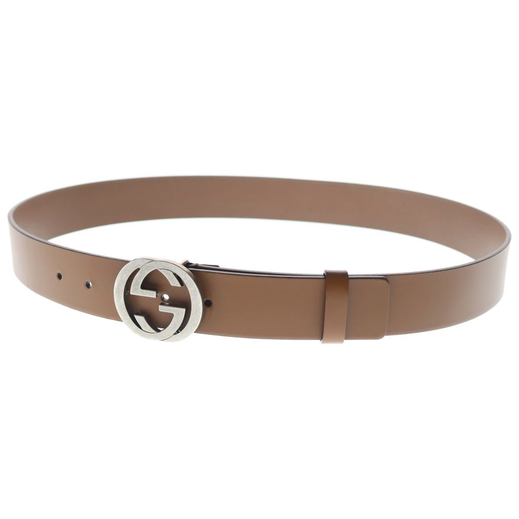 Gucci Interlocking Leather Belt Brown