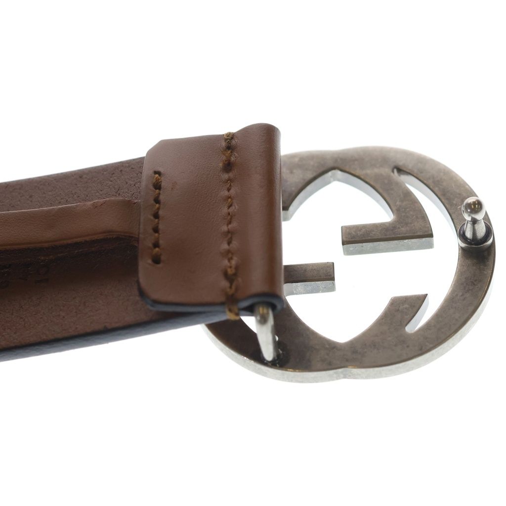 Gucci Interlocking Leather Belt Brown
