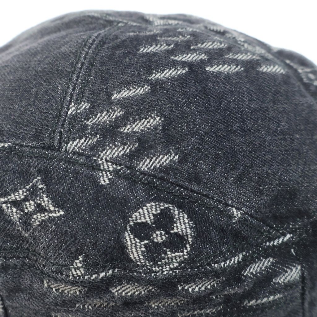 Louis Vuitton Bonnet Damier Giant Wave Monogram Reversible Denim Bucket Hat