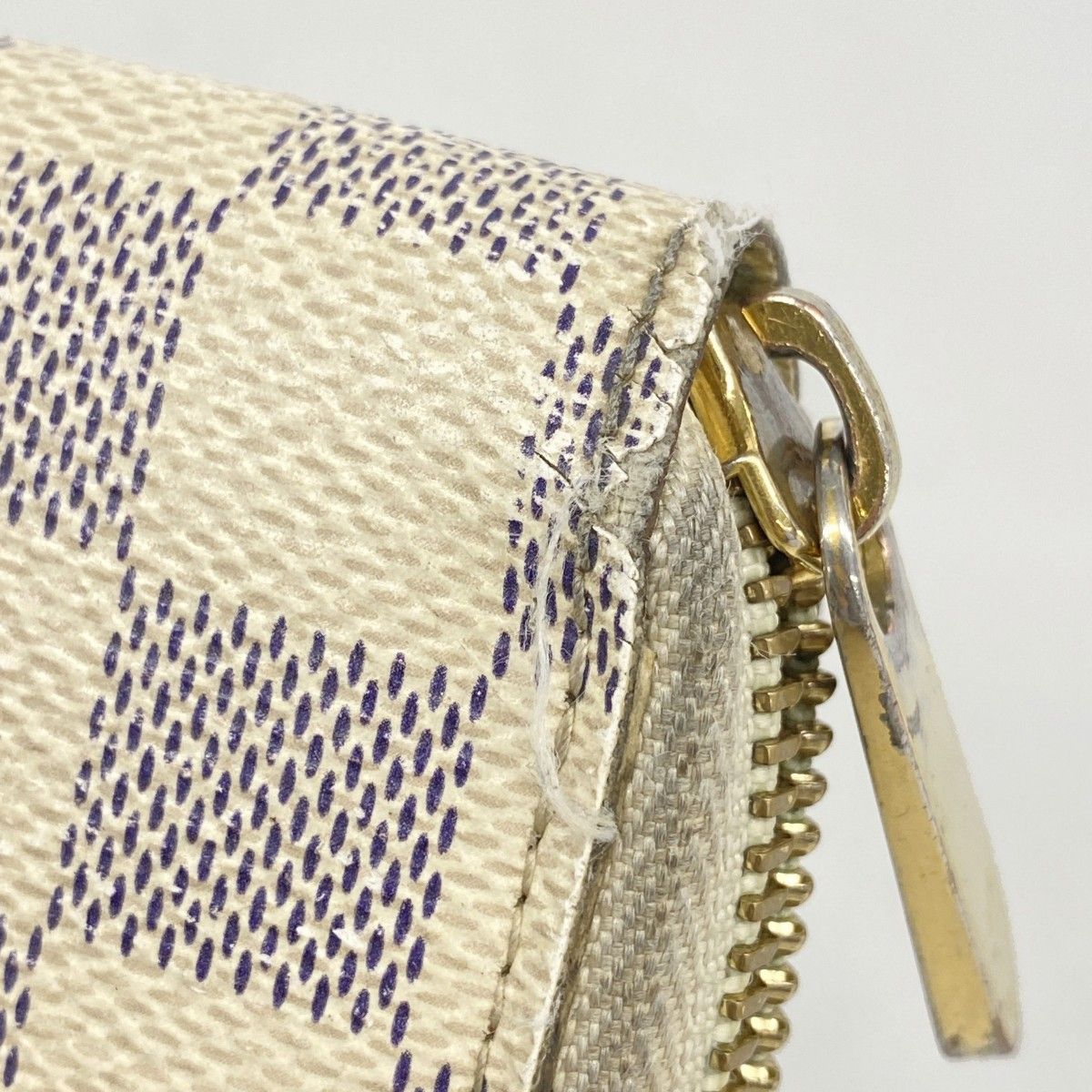 Louis Vuitton Wallet Damier Azur Zippy White
