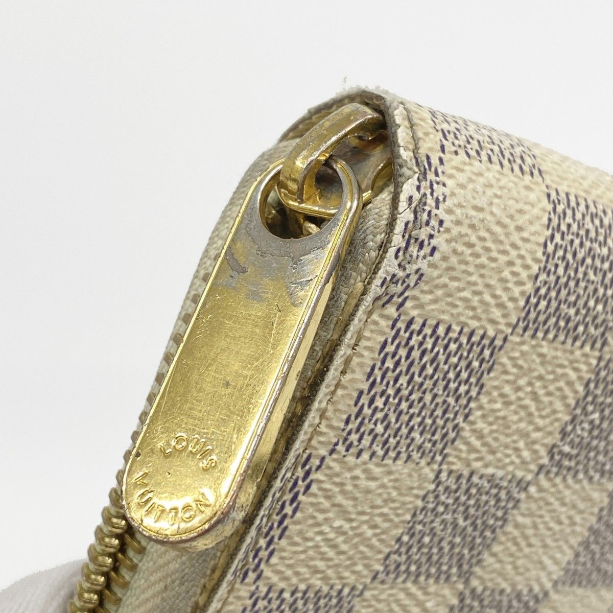 Louis Vuitton Wallet Damier Azur Zippy White