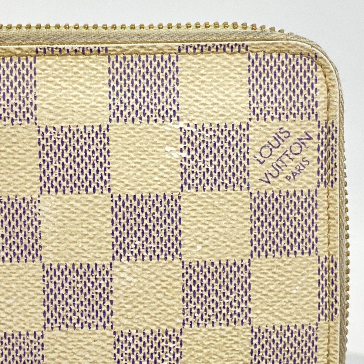 Louis Vuitton Wallet Damier Azur Zippy White