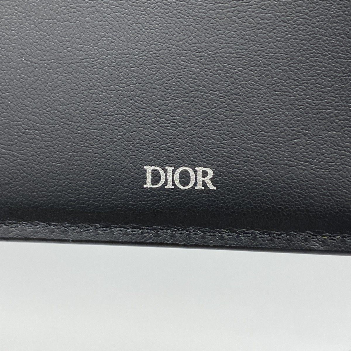 Dior Wallet Leather Black Silver