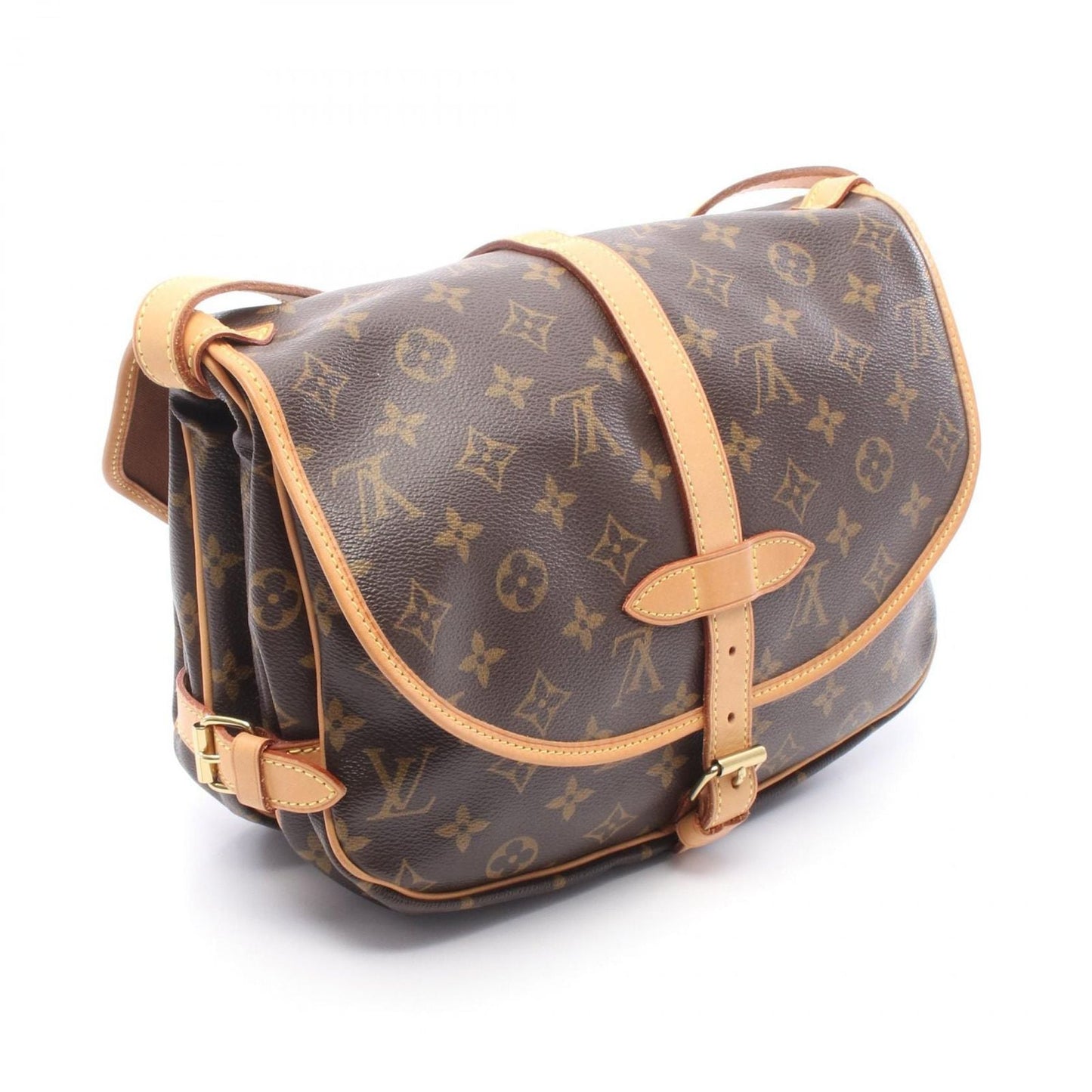 Louis Vuitton Shoulder Bag Saumur 30 Canvas Leather