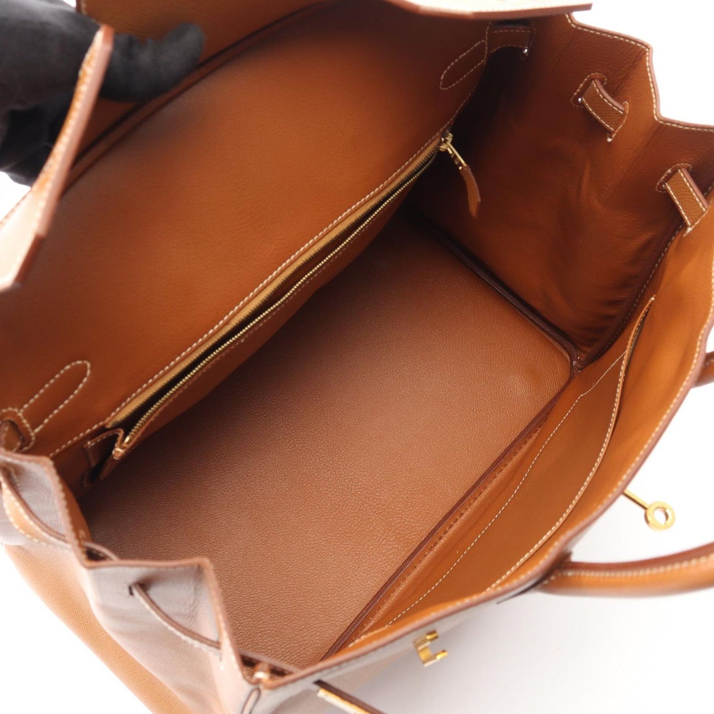 Hermes Handbag Birkin 35 Gold Leather