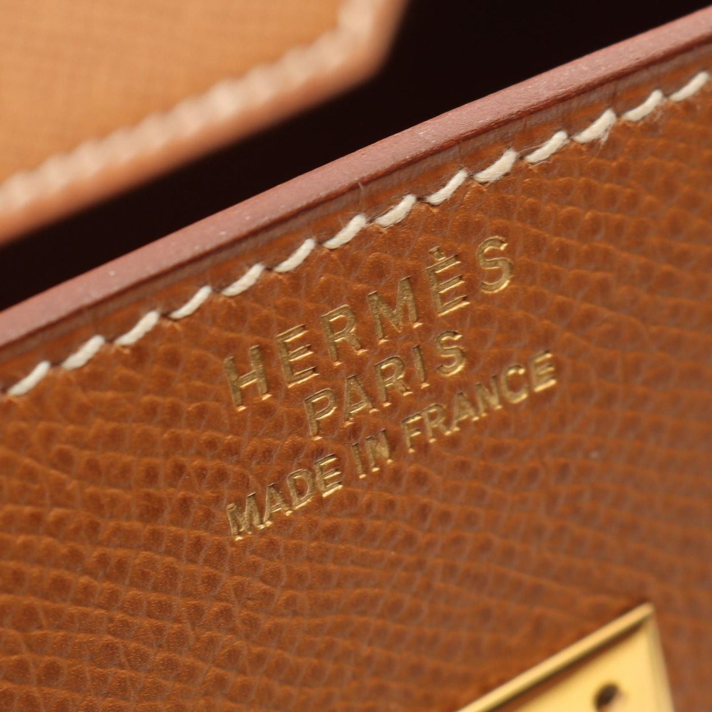 Hermes Handbag Birkin 35 Gold Leather
