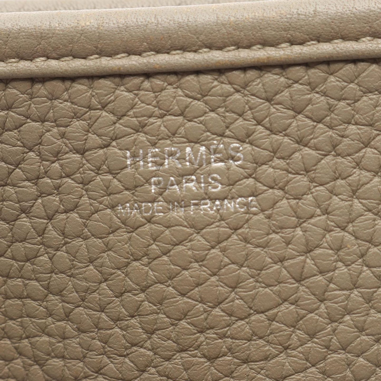 Hermes Shoulder Bag Evelyne 3 Trois PM Sage Leather