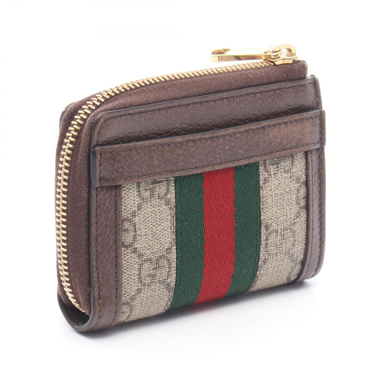 Gucci Coin Case Ophidia GG Supreme Beige Dark Brown Leather L