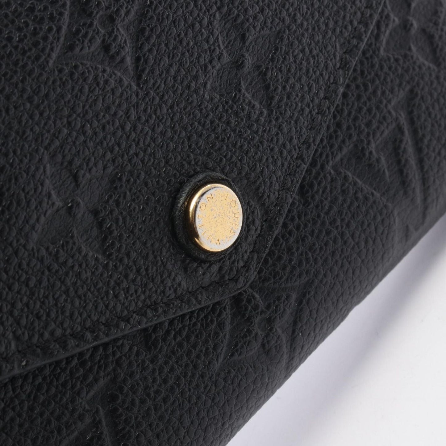 Louis Vuitton Trifold Wallet Portefeuille Compact Noir Leather Curille