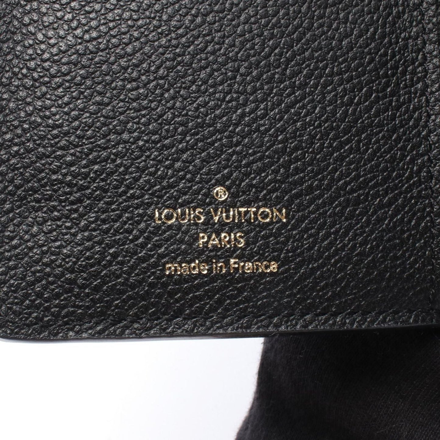 Louis Vuitton Trifold Wallet Portefeuille Compact Noir Leather Curille