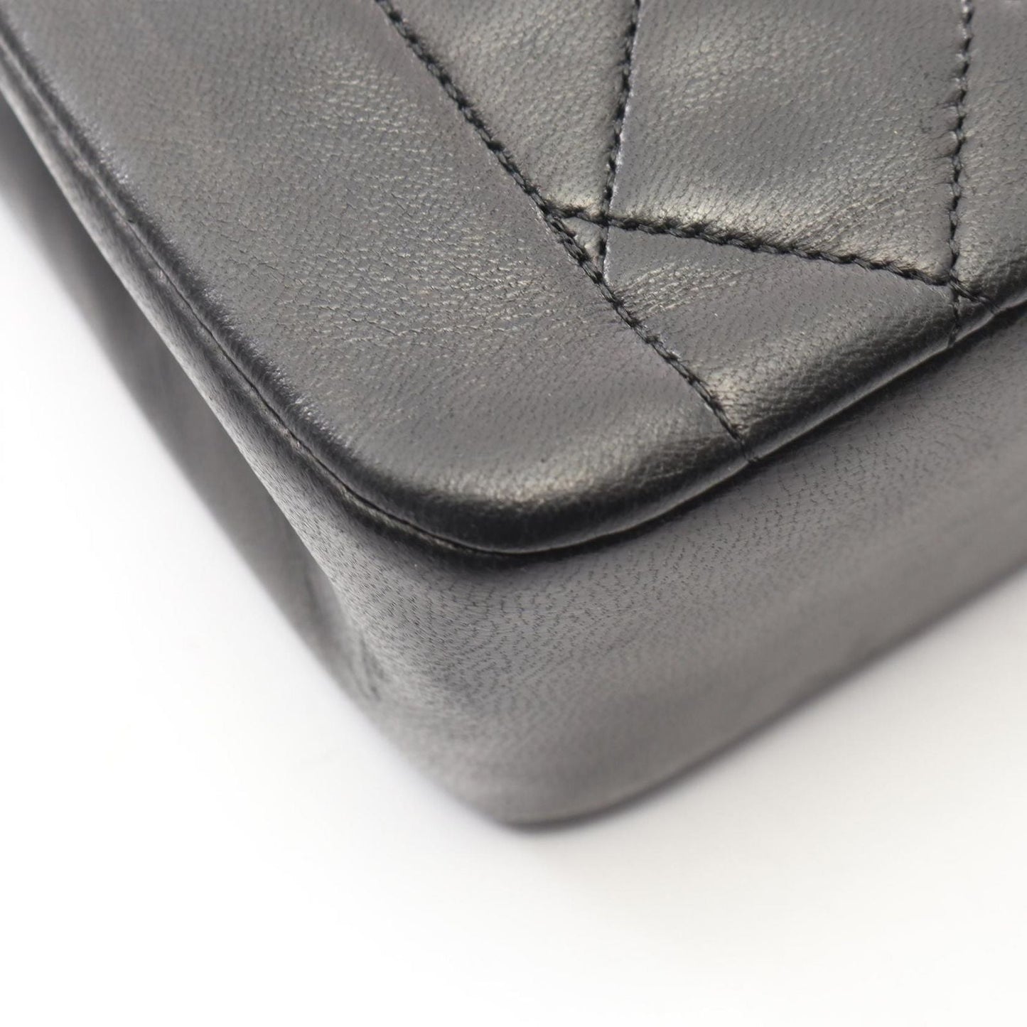 Chanel Shoulder Bag Mini Quilted Diana Flap Black Lambskin Chain