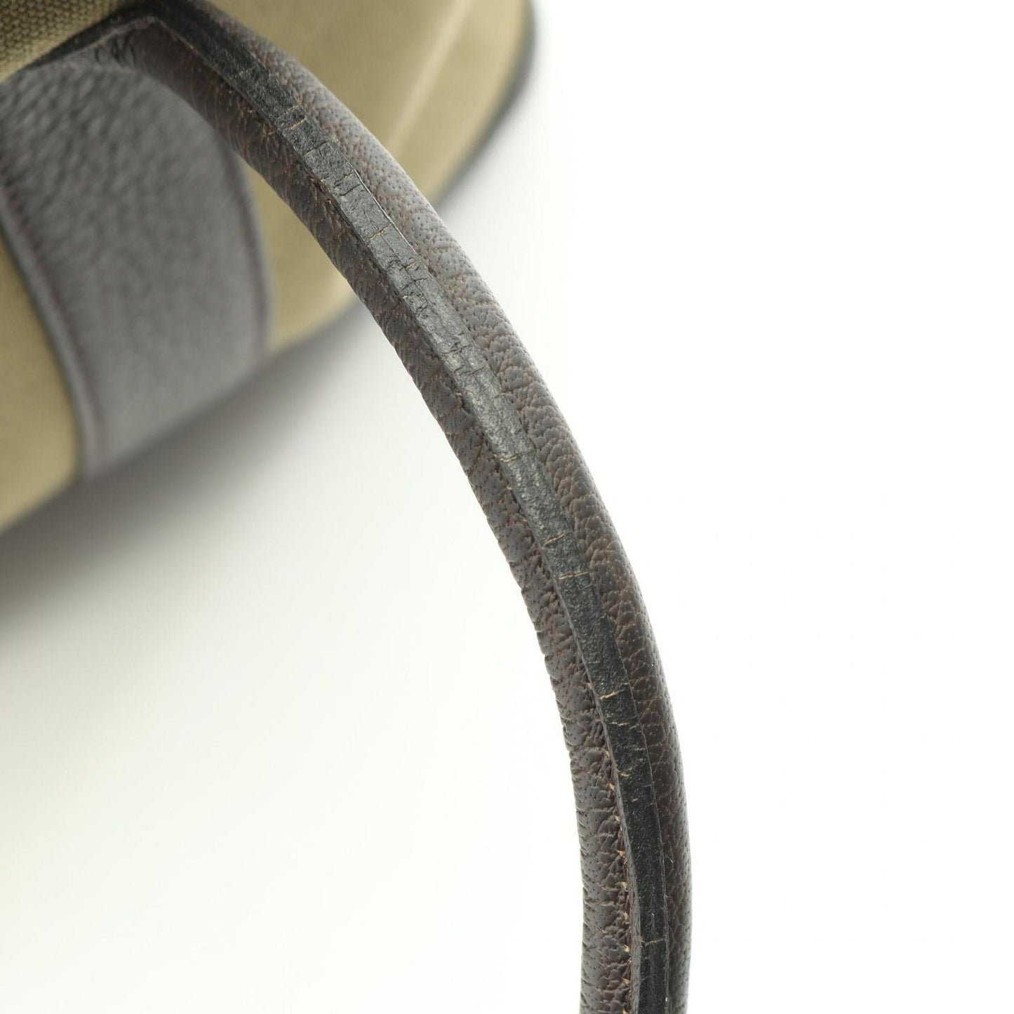 Hermes Tote Garden Party PM Khaki Ebene Canvas Leather