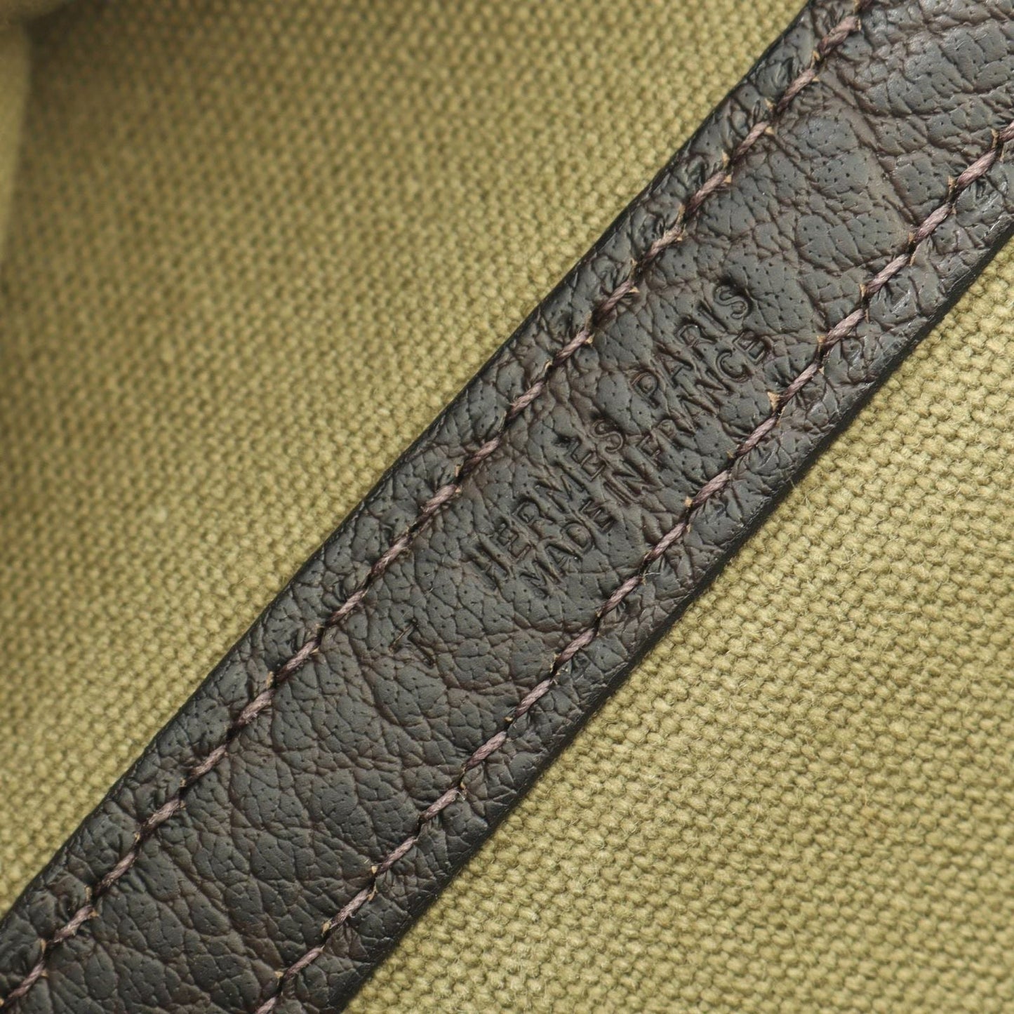 Hermes Tote Garden Party PM Khaki Ebene Canvas Leather