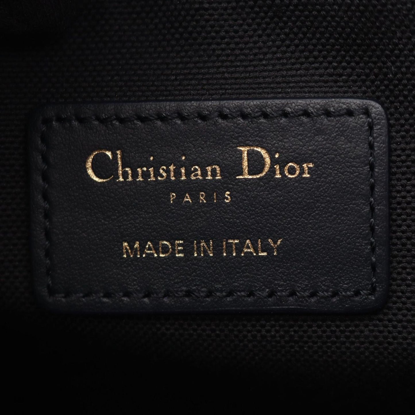 Dior Tote Book Small Black 2-Way Navy Canvas Leather
