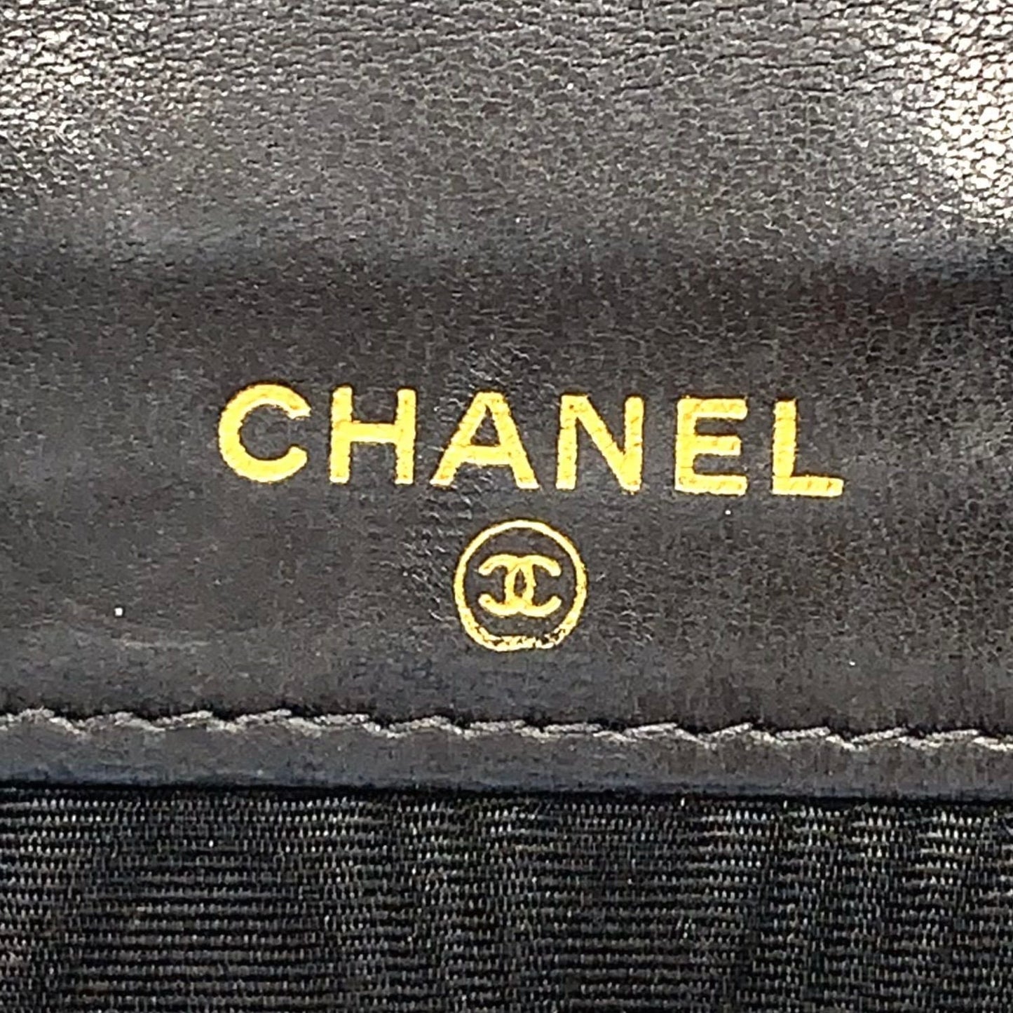Chanel CC Logo Hook Wallet Caviar Leather Black Bifold Gold