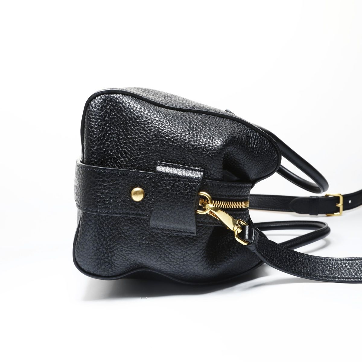 Prada Shoulder Bag Vitello Daino Leather Duffle 2-Way