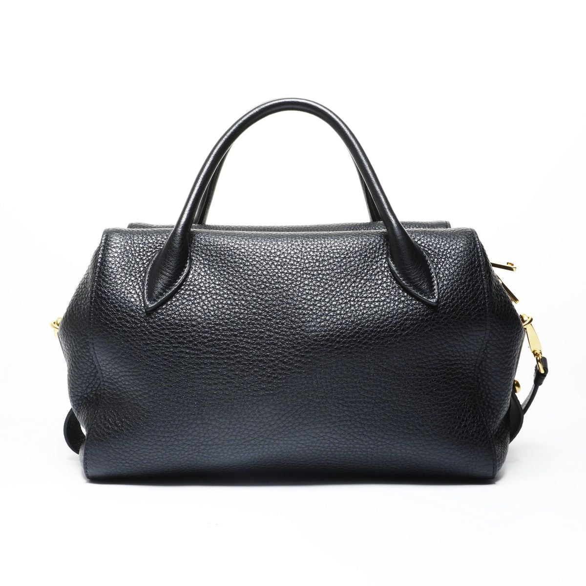 Prada Shoulder Bag Vitello Daino Leather Duffle 2-Way