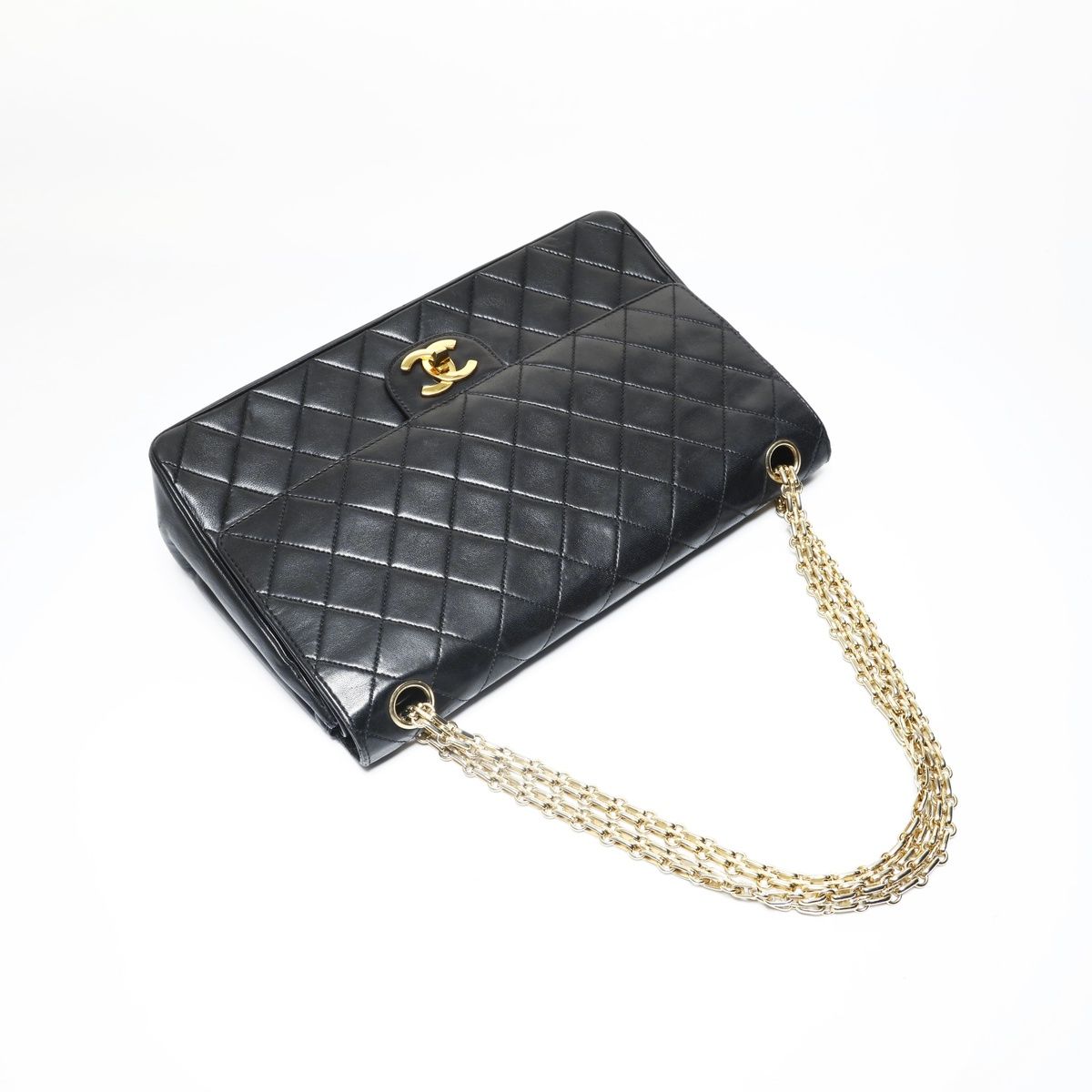 Chanel Shoulder Bag Lambskin Quilted Double Flap