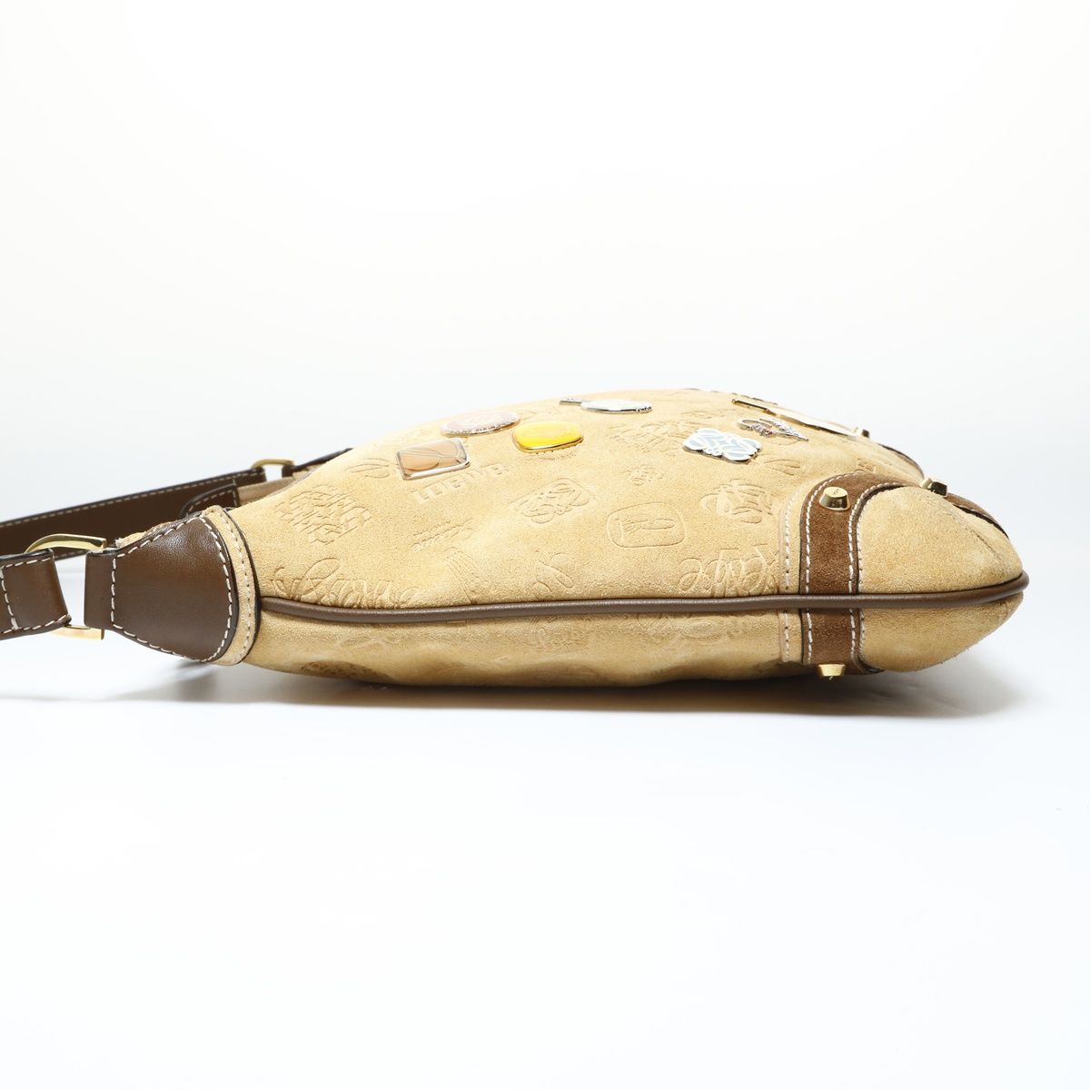 Loewe Shoulder Bag Anniversary Limited Edition Suede Sari Logo