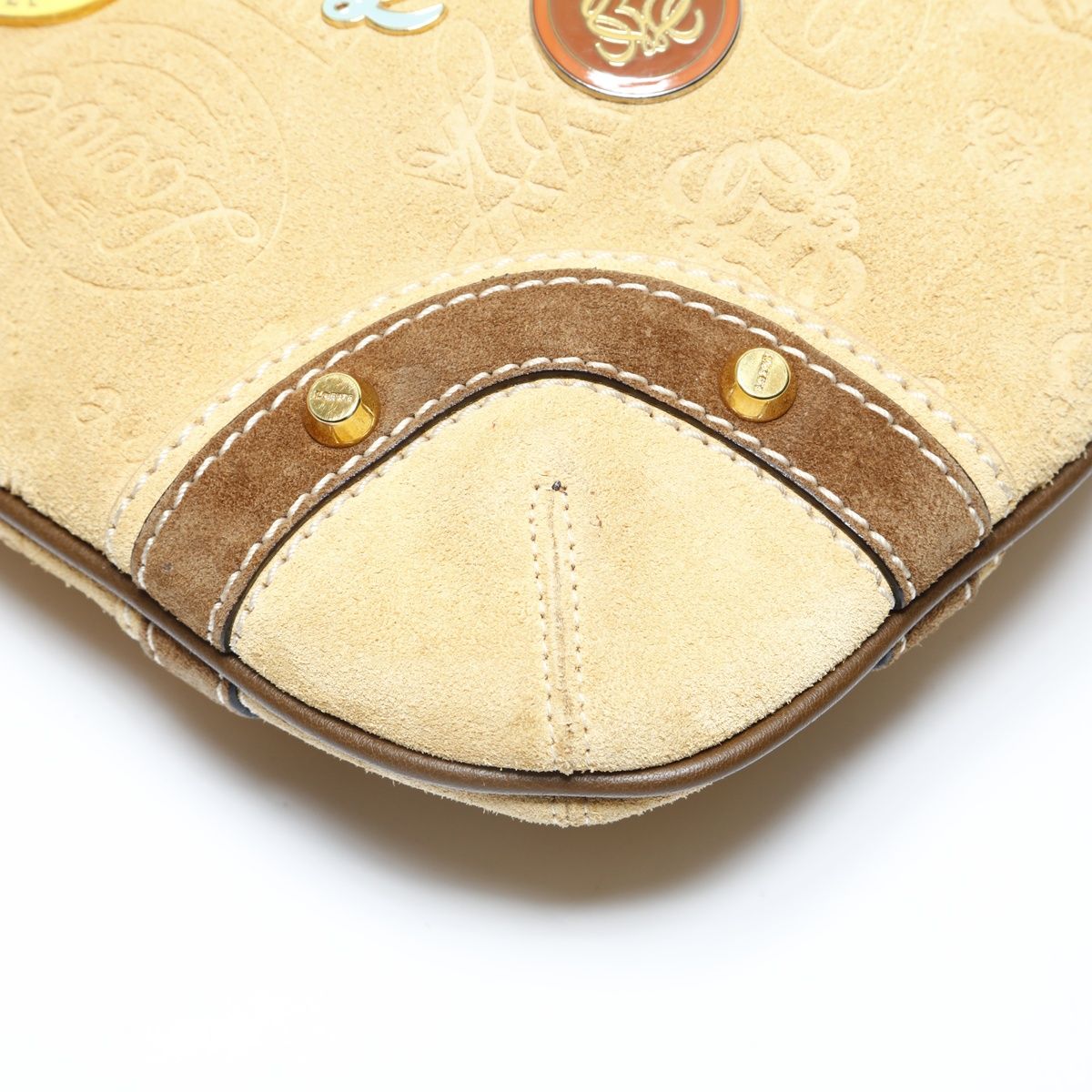 Loewe Shoulder Bag Anniversary Limited Edition Suede Sari Logo