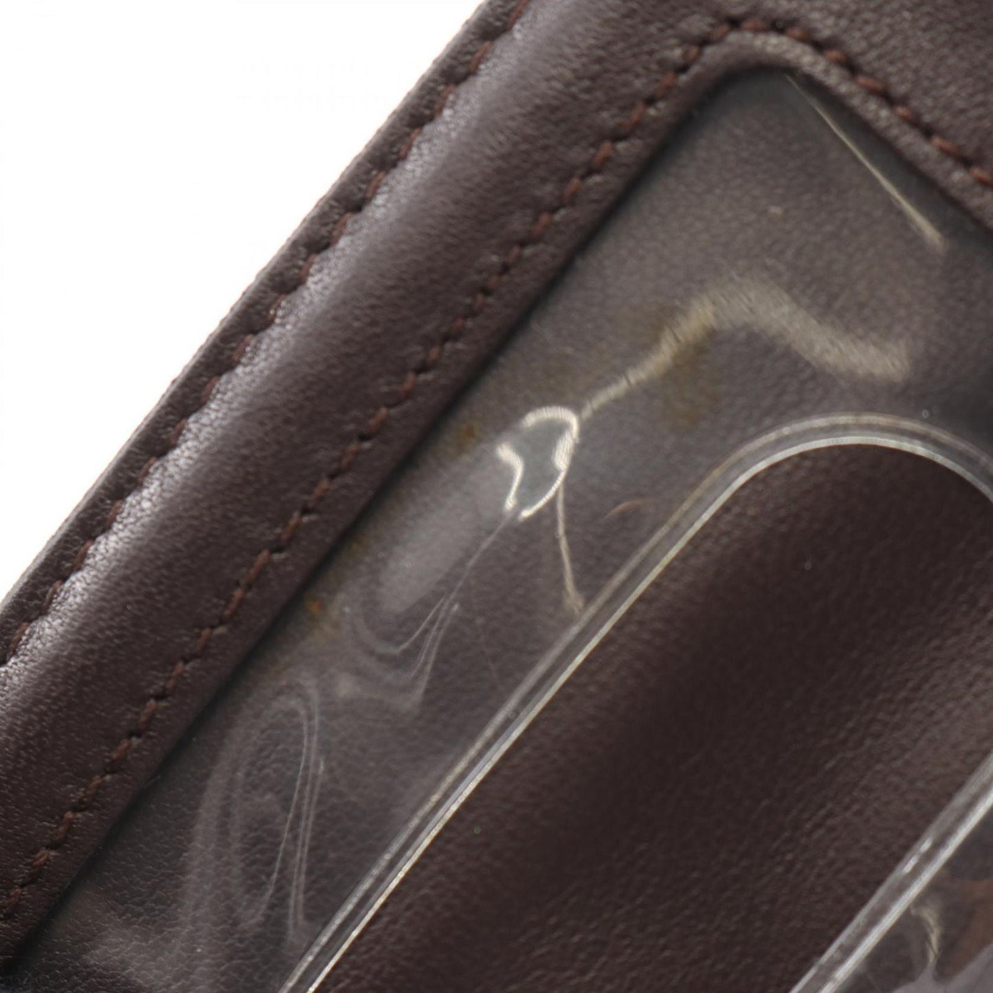 Bottega Veneta Pass Case Intrecciato with Neck Strap Dark Brown Leather