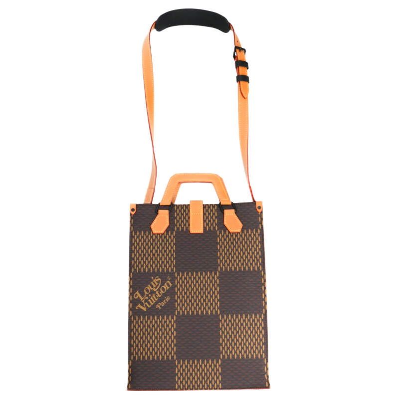 Louis Vuitton Mini Tote Double Neme Damier Allover Pattern