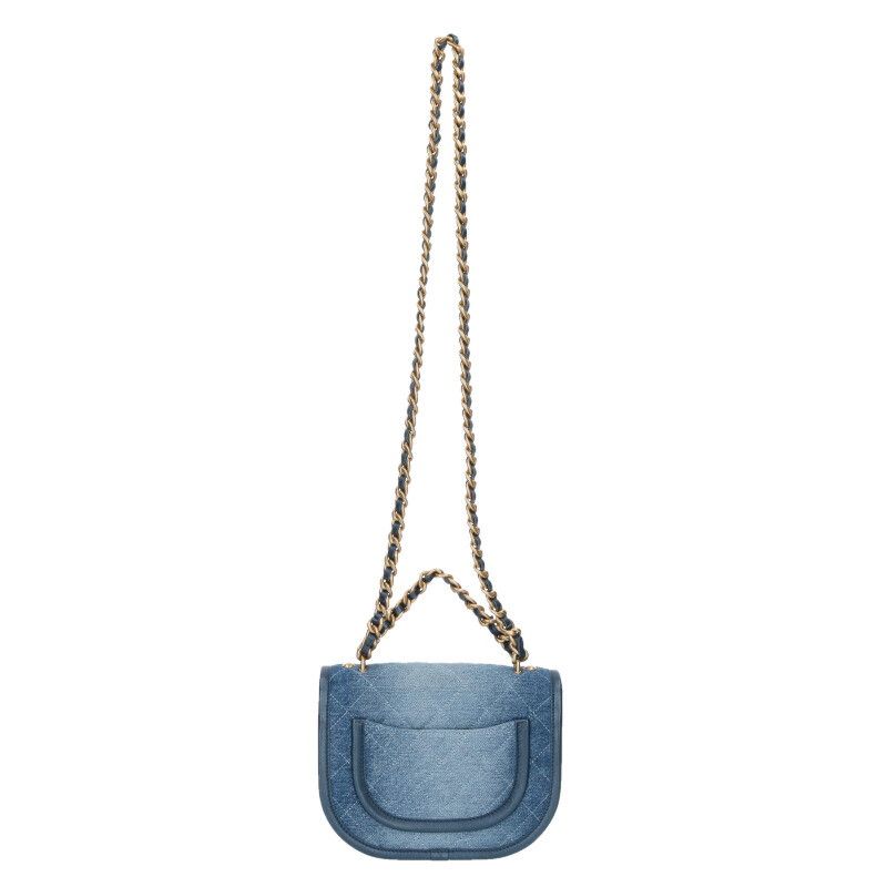 Chanel Quilted Denim Flap Shoulder Bag