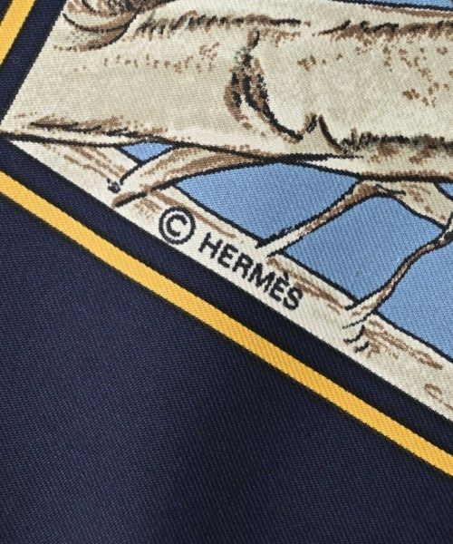 Hermes Bandana Scarf Navy