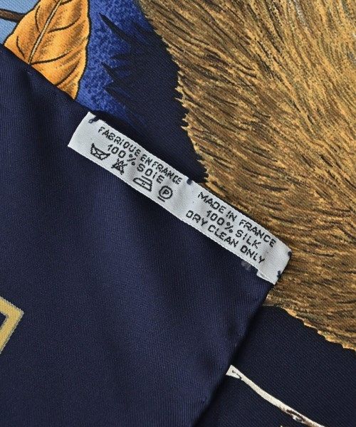 Hermes Bandana Scarf Navy
