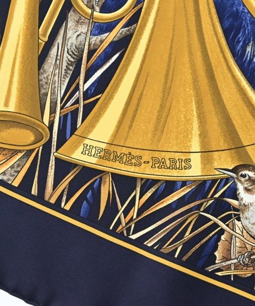 Hermes Bandana Scarf Navy
