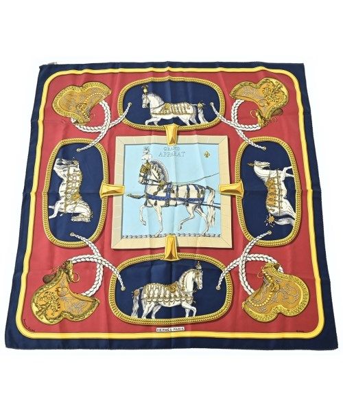 Hermes Bandana Scarf Navy
