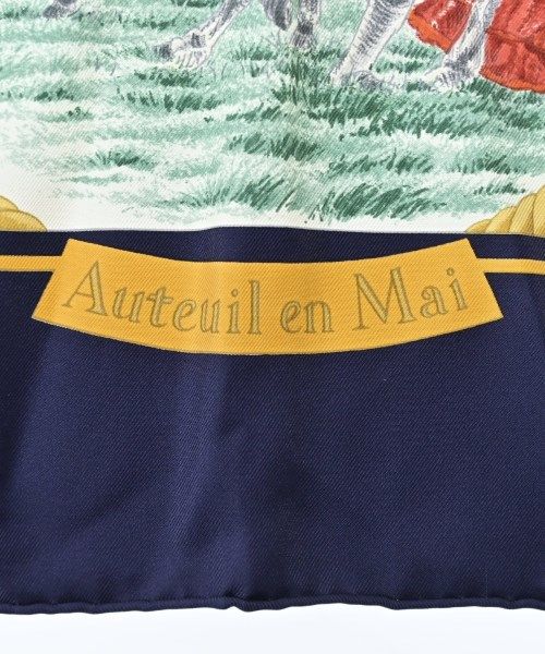 Hermes Bandana Scarf Navy
