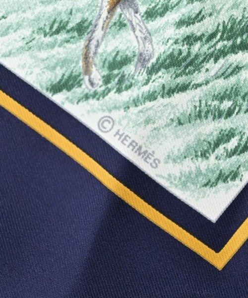 Hermes Bandana Scarf Navy