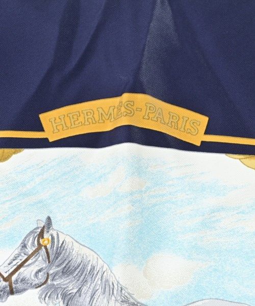 Hermes Bandana Scarf Navy