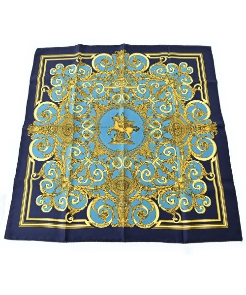 Hermes Bandana Scarf Navy