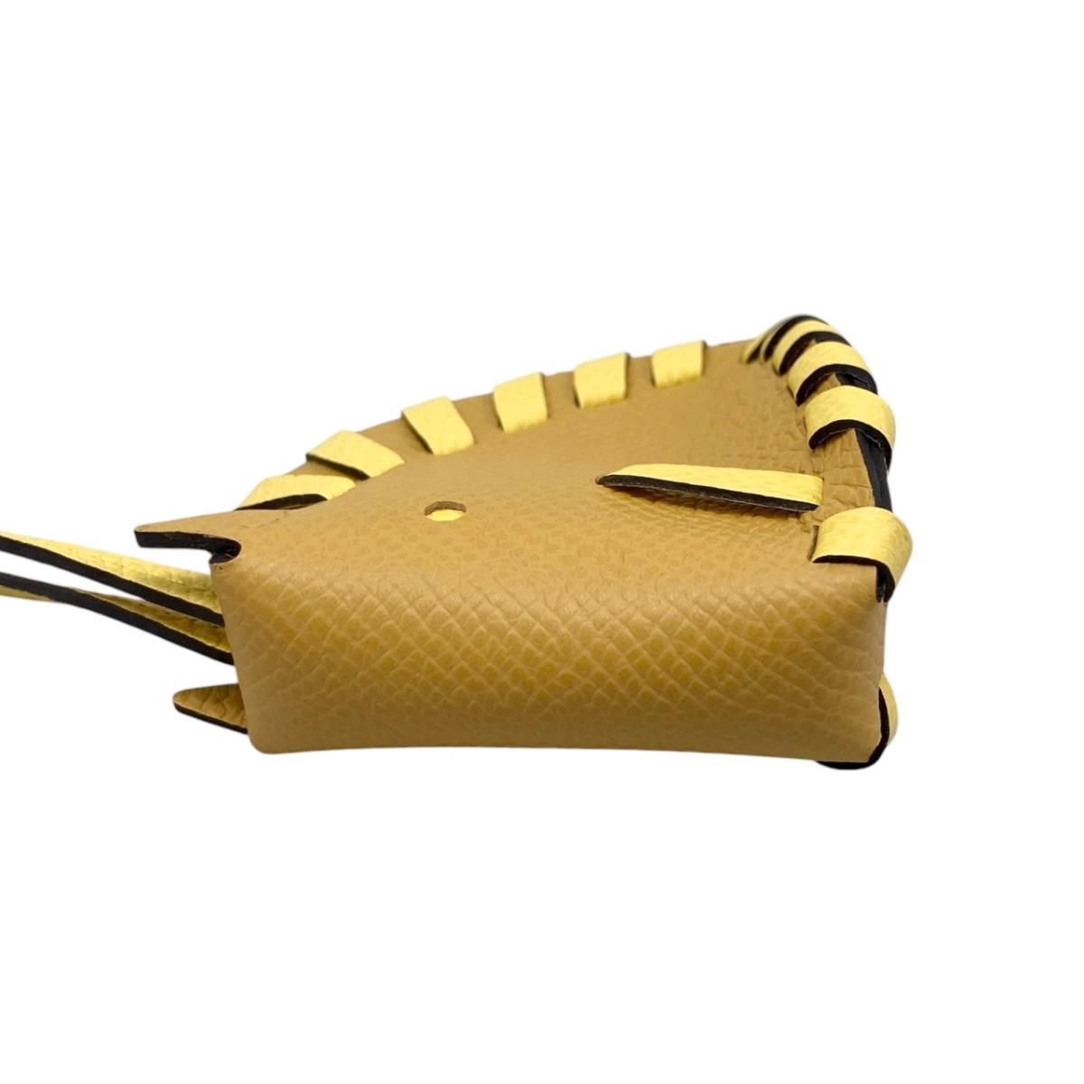 Hermes Bag Charm Cheval Tresse Veau Epsom Braided Horse Yellow
