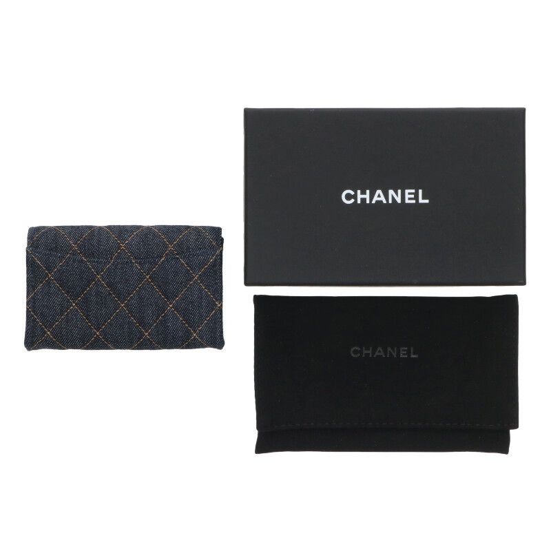 Chanel Classic Flat Denim Card Case